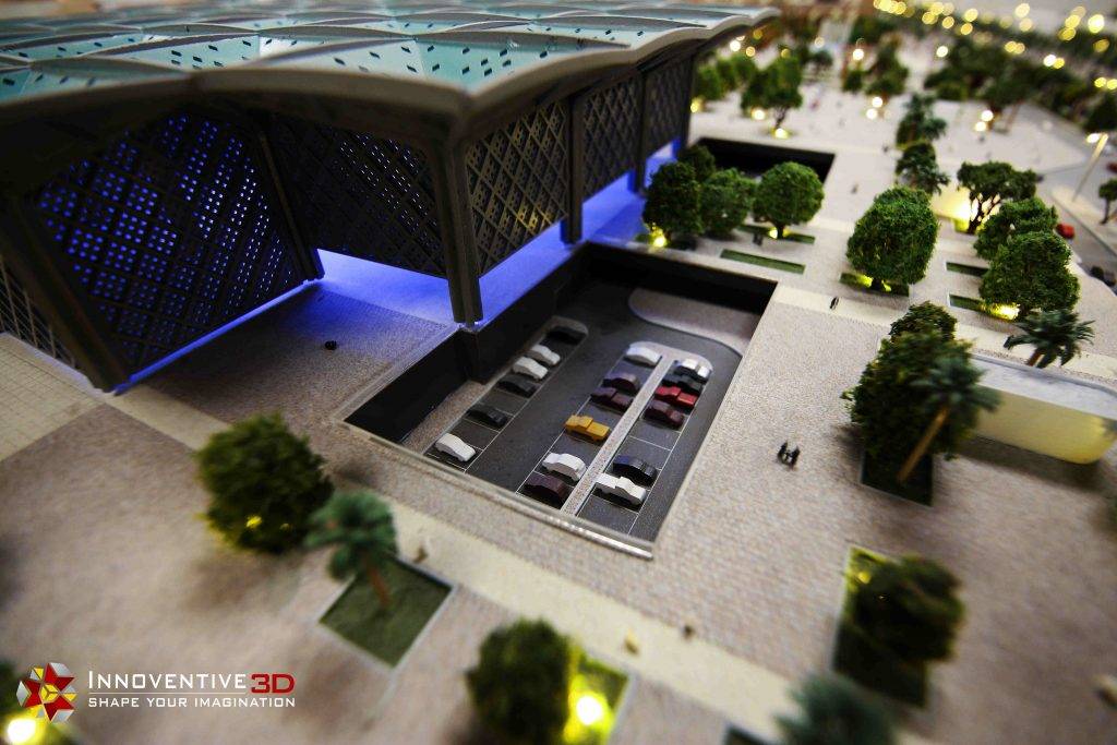 projection mapping with architectural models