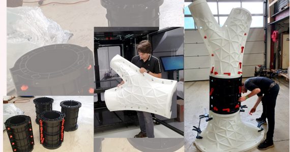 3D Printed molds for concrete and plaster applications