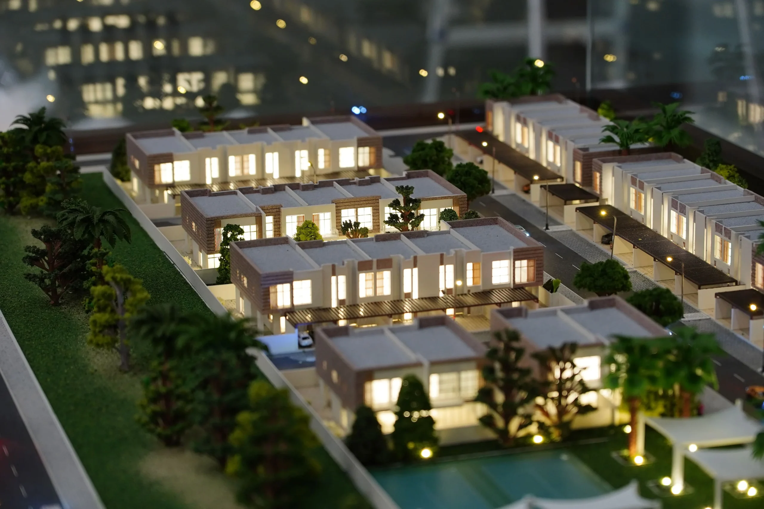 Landscaping in master plan model