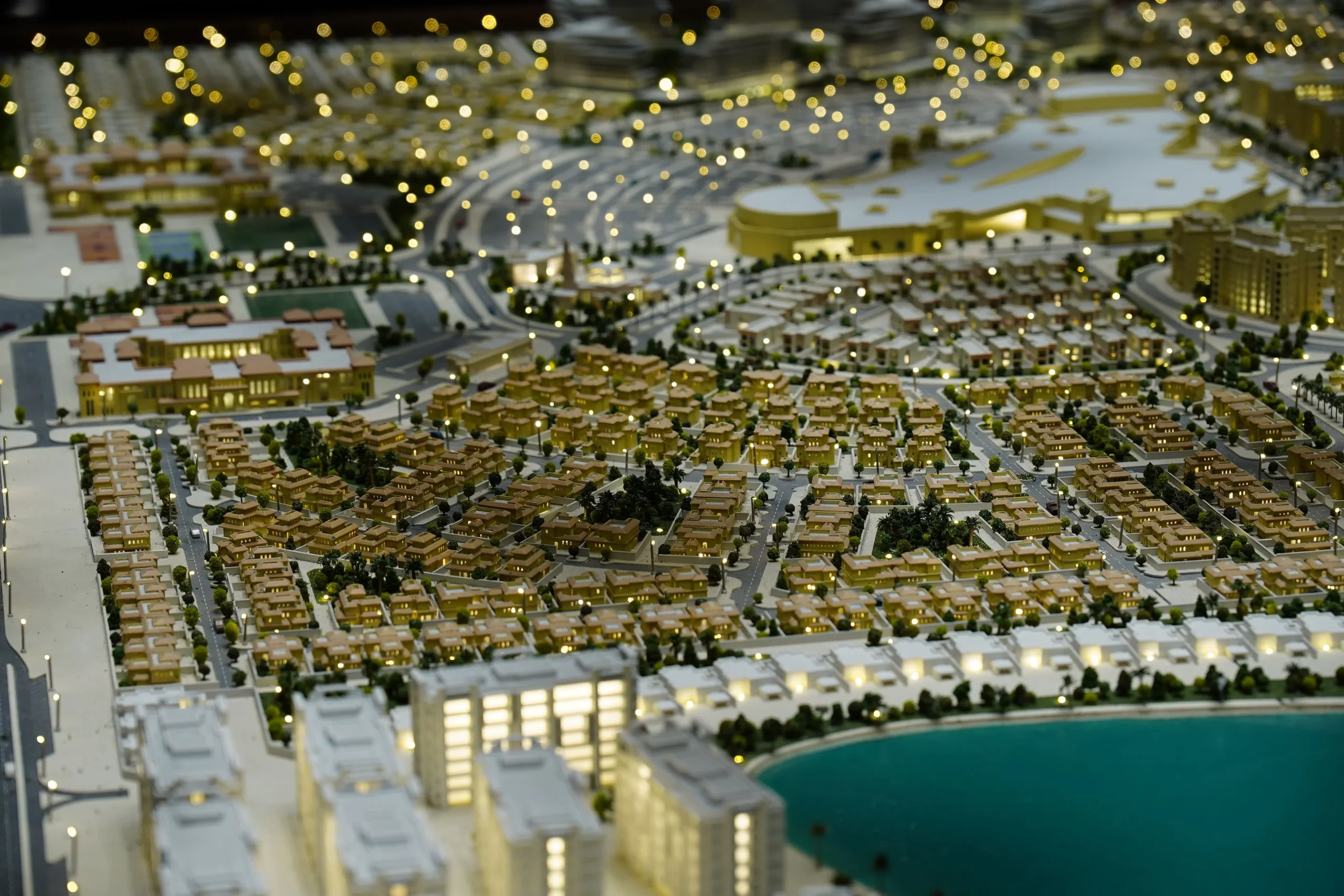 LED lighting in master plan model