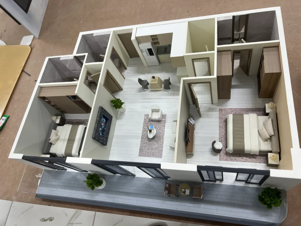 Interior cutaway scale model