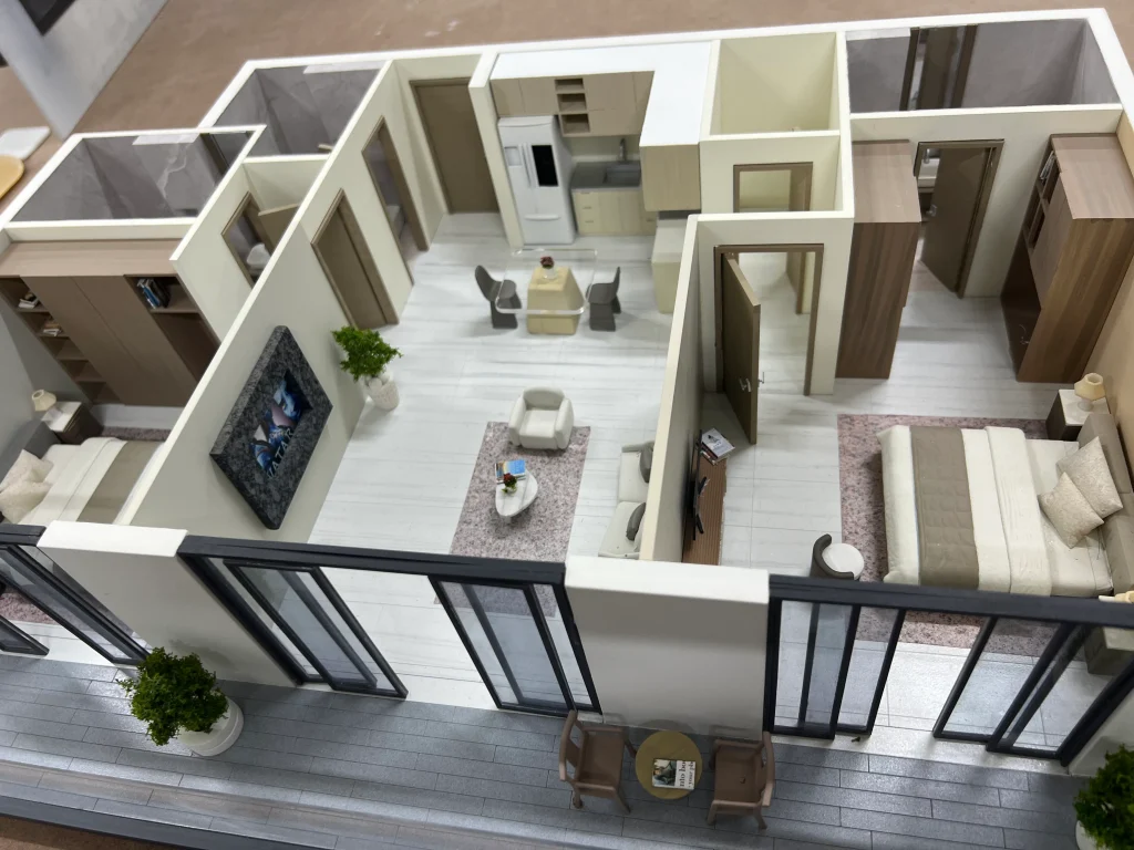 Interior cutaway scale model