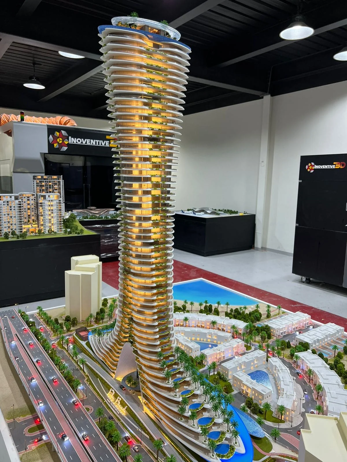 Buildings in master plan model